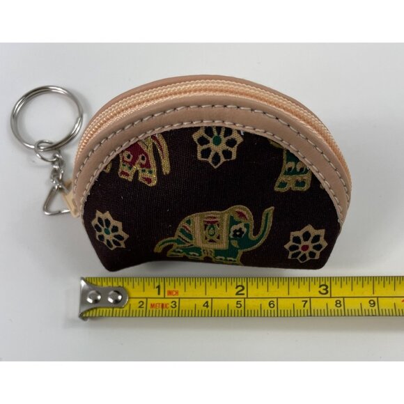 Elephant Print Coin Purse With Keychain - Picture 7 of 8